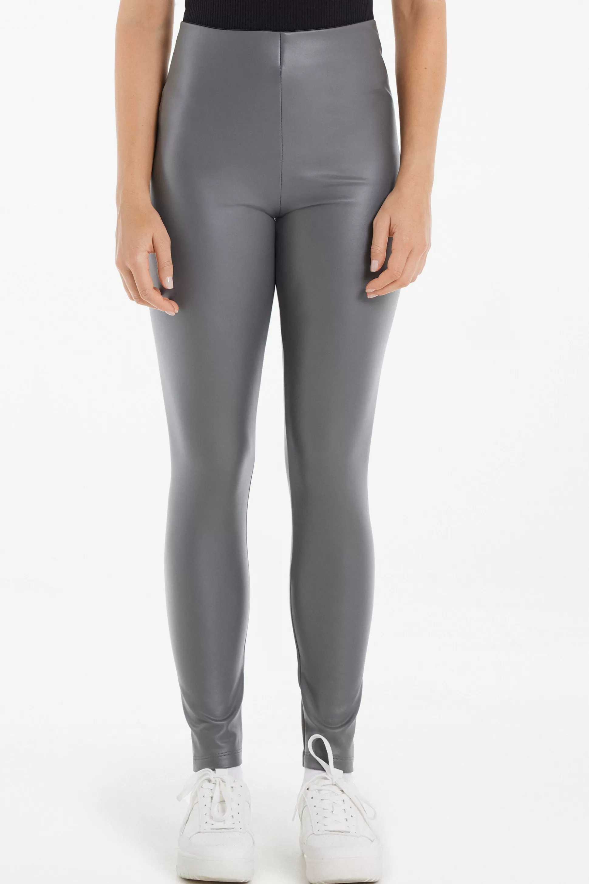 Tezenis Thermal Faux Leather Leggings - Leggings - Women | metallic Best