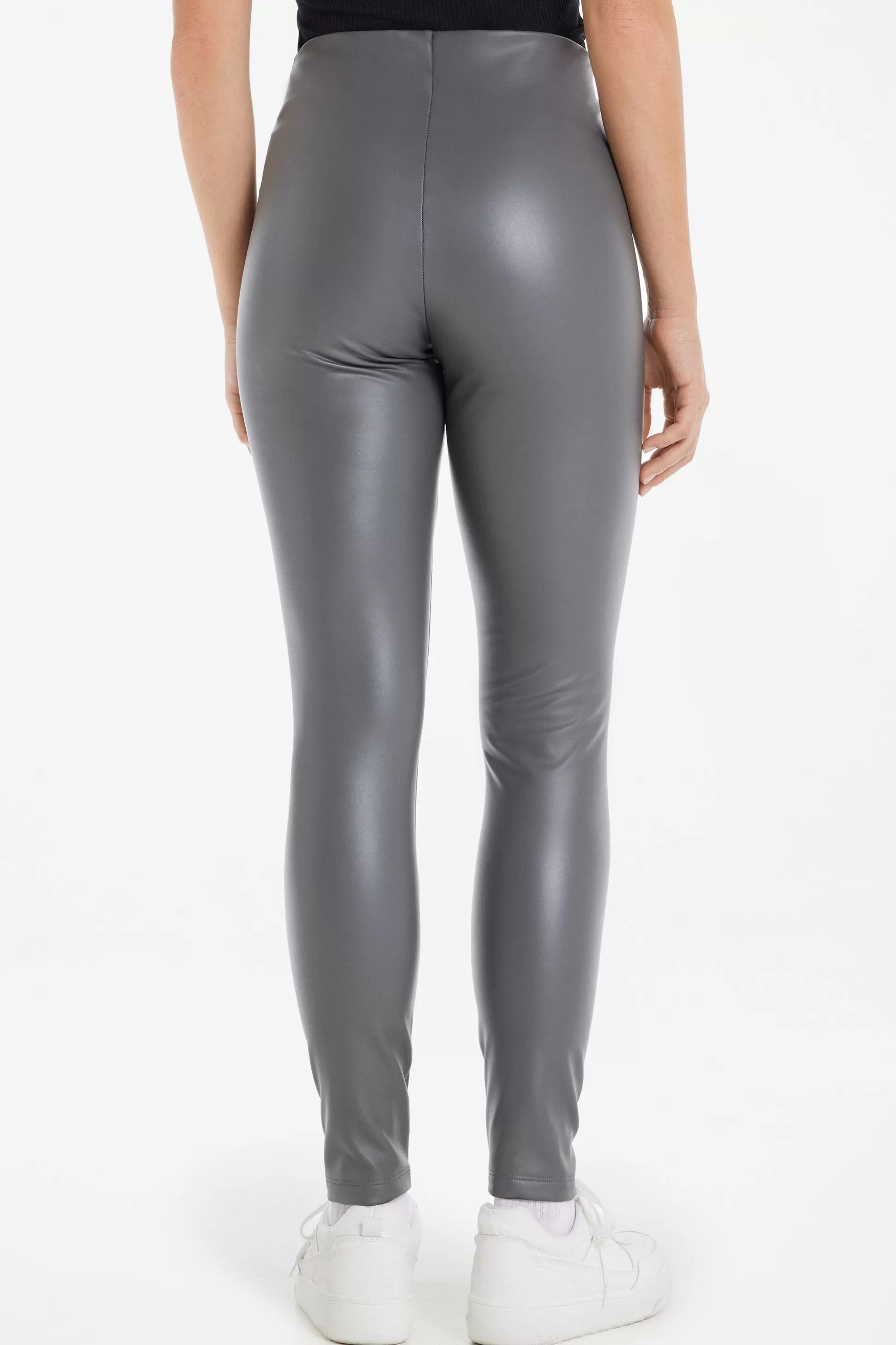 Tezenis Thermal Faux Leather Leggings - Leggings - Women | metallic Best