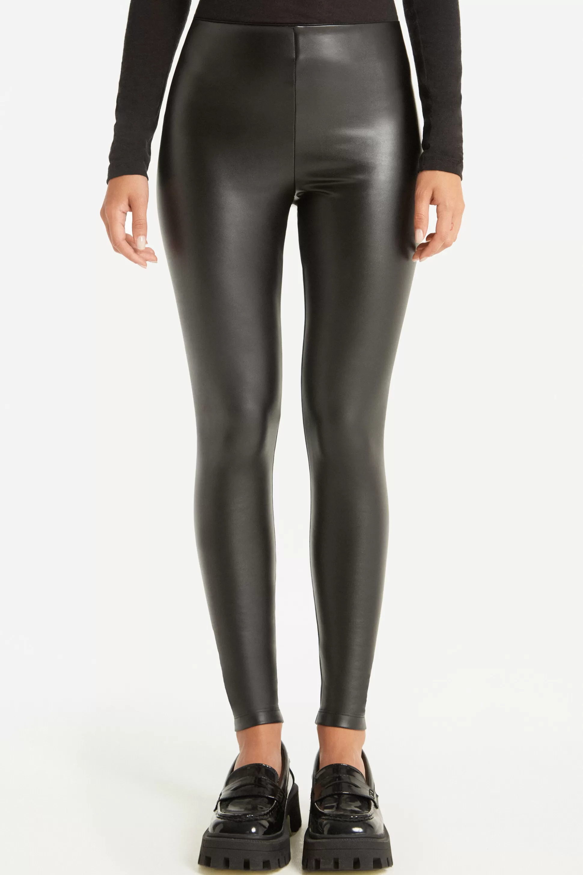 Tezenis Thermal Faux Leather Leggings - Leggings - Women | black Hot